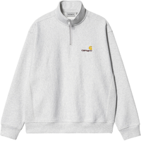 Carhartt - Half Zip American Script Sweat - Ash Heather - Zip Crew