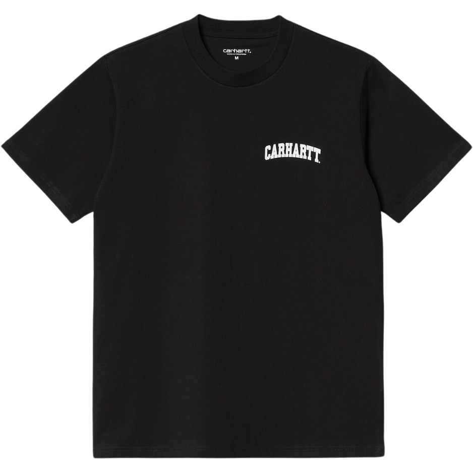 Carhartt - S/S University Script T-Shirt - Black / White - T-Shirt