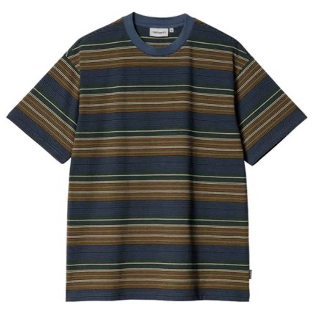 Carhartt - S/S Coby T-Shirt - Colby Stripe, Naval - T-Shirt