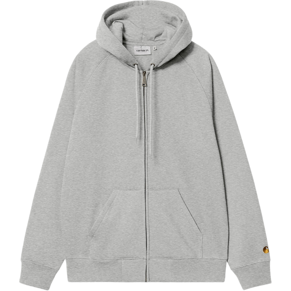 Carhartt - Hooded Chase Jacket - Grey Heather / Gold - Zip Hoodie