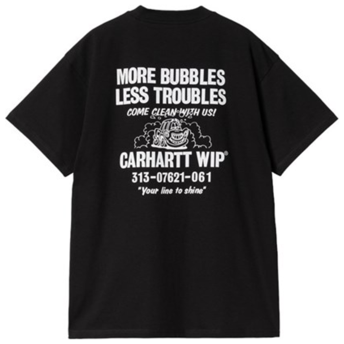 Carhartt - S/S Less Troubles T-Shirt - Black / White - T-Shirt