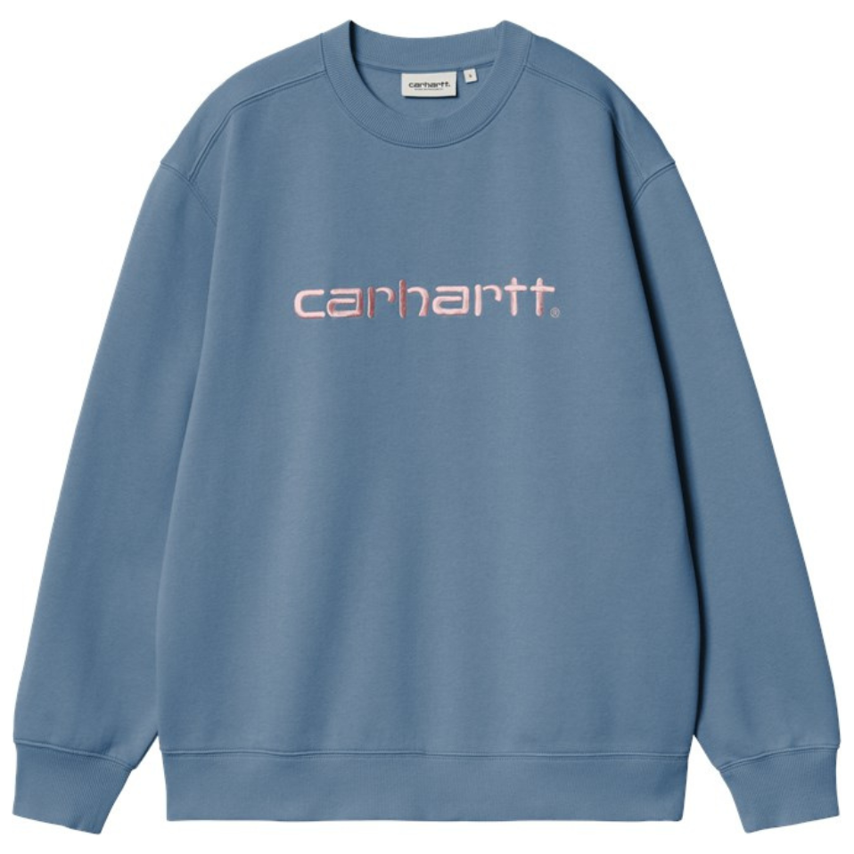 Carhartt - W Carhartt Sweat - Sorrent / Glassy Pink - Crew Sweater