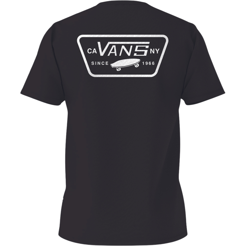 Vans - FULL PATCH BACK SS TEE  - Black/White - T-Shirt