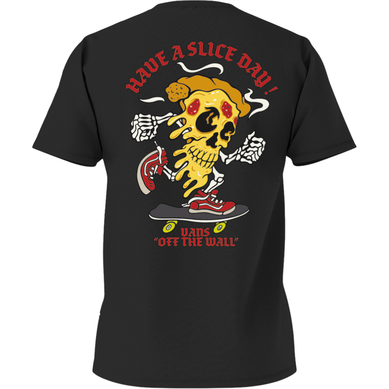 Vans - PIZZA SKULL SS  - Black - T-Shirt