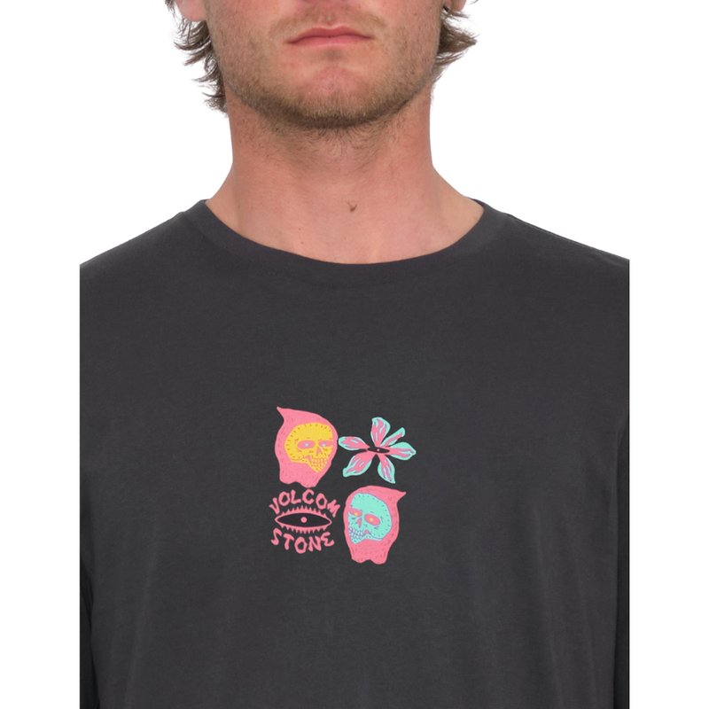 Volcom - FLOWER BUDZ FTY SST - STEALTH - T-Shirt