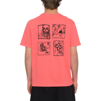 Volcom - ISSAM NIGHT LSE SST - WASHED RUBY - T-Shirt