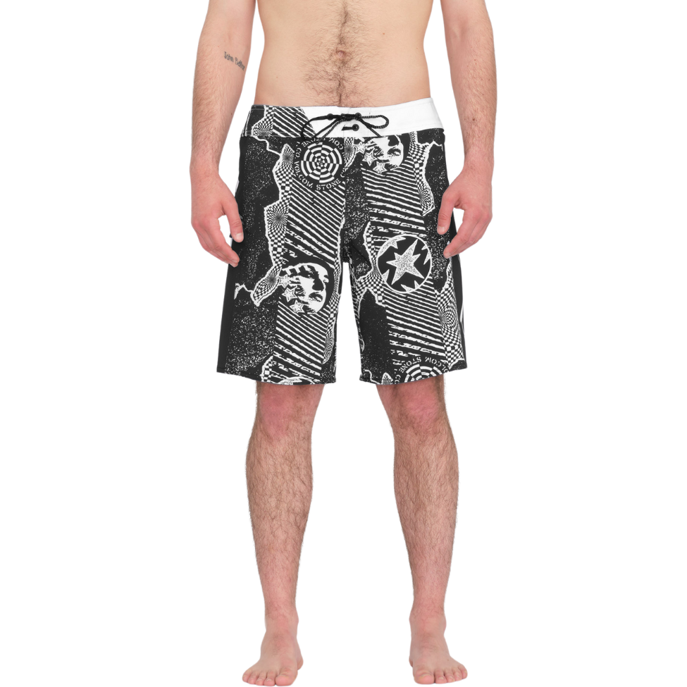 Volcom - LIDO ICONIC MOD 19 - BLACK WHITE - Boardshort