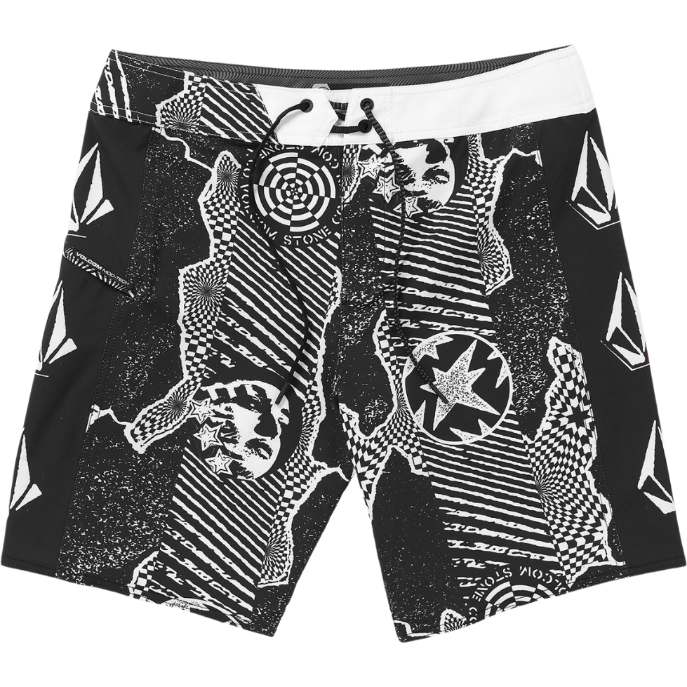 Volcom - LIDO ICONIC MOD 19 - BLACK WHITE - Boardshort