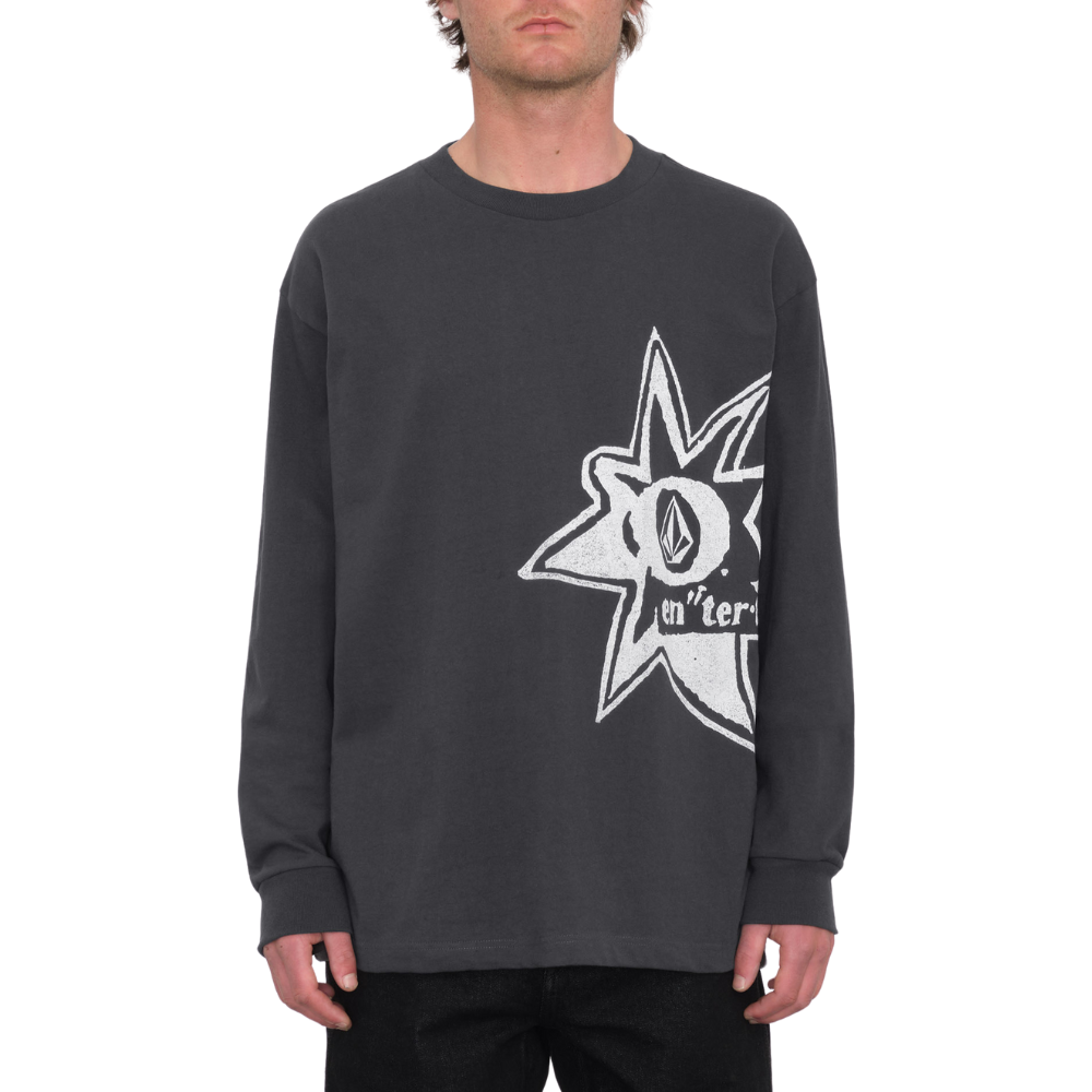 Volcom - V ENT STONE BURST LST - STEALTH - T-Shirt Langarm