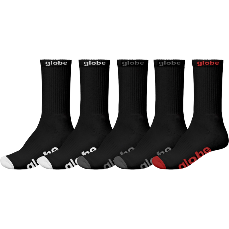 Globe - OG Sock 5 Pack - Black/Assorted - Socken