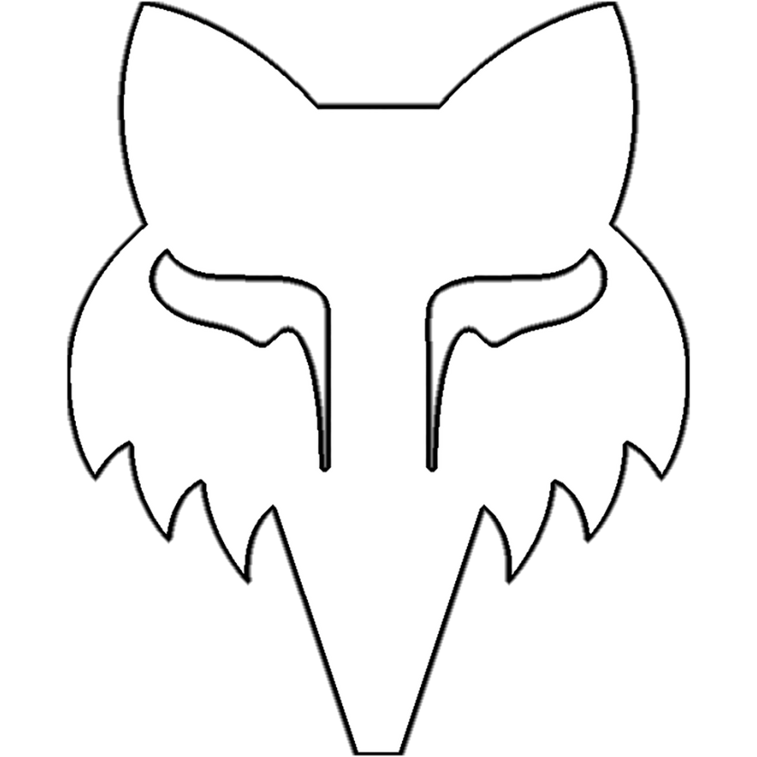 Fox - FOX HEAD 4 - DIE CUT VINYL  - WHITE - Souvenirs