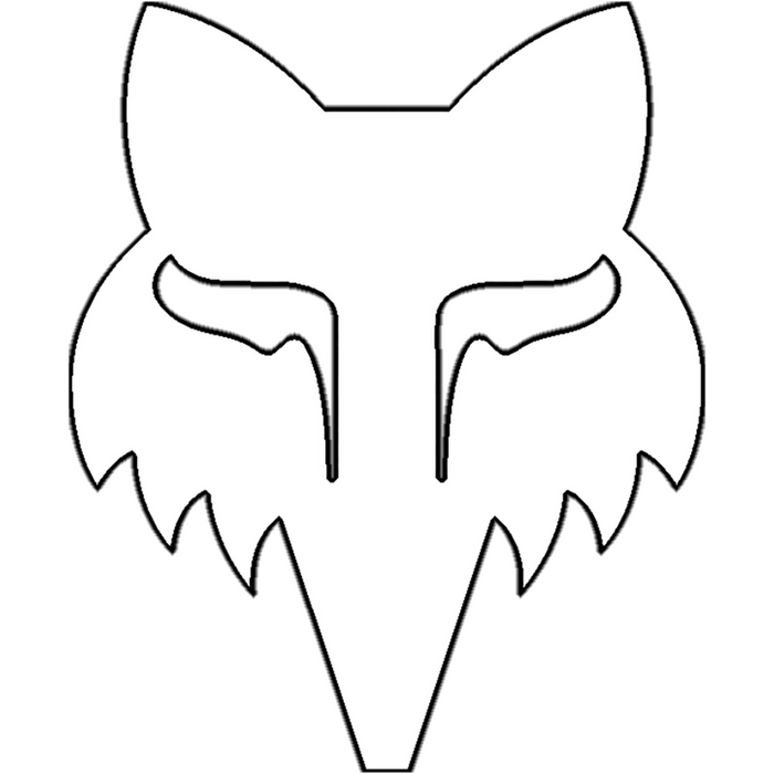 Fox - FOX HEAD 4 - DIE CUT VINYL  - WHITE - Souvenirs