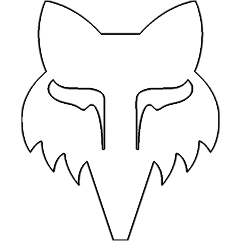 Fox - FOX HEAD 4 - DIE CUT VINYL  - WHITE - Souvenirs