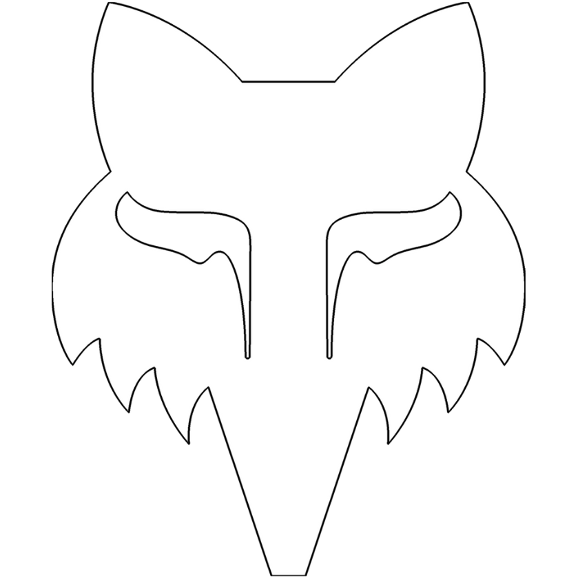 Fox - FOX HEAD 7 - DIE CUT VINYL  - WHITE - Souvenirs