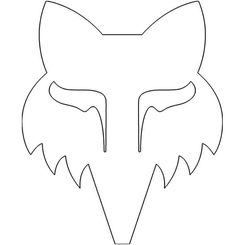 Fox - FOX HEAD 7 - DIE CUT VINYL  - WHITE - Souvenirs