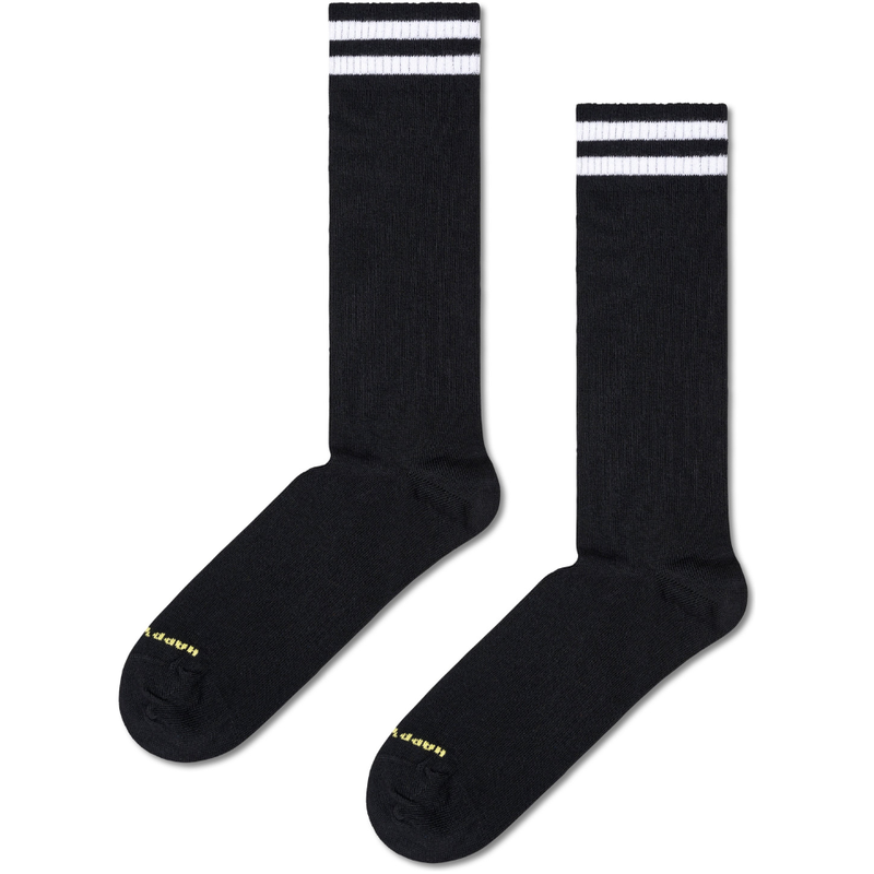 Happy Socks - Solid Sneaker Thin Crew Sock - Black - Socken