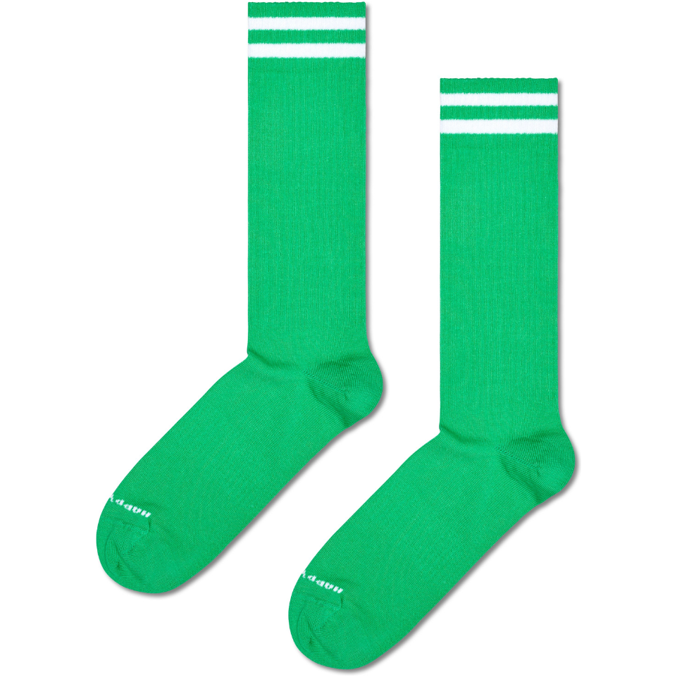 Happy Socks - Solid Sneaker Thin Crew Sock - Green - Socken