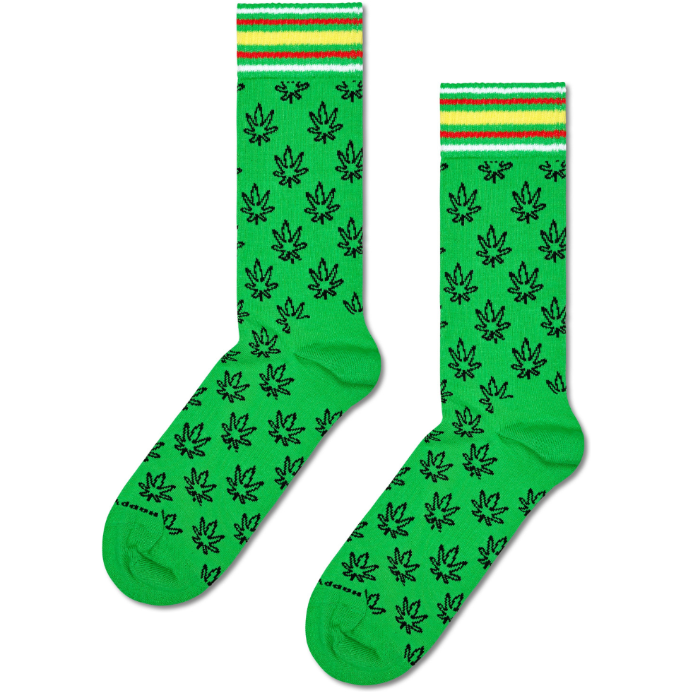 Happy Socks - Leaf Sneaker Sock - Green - Socken