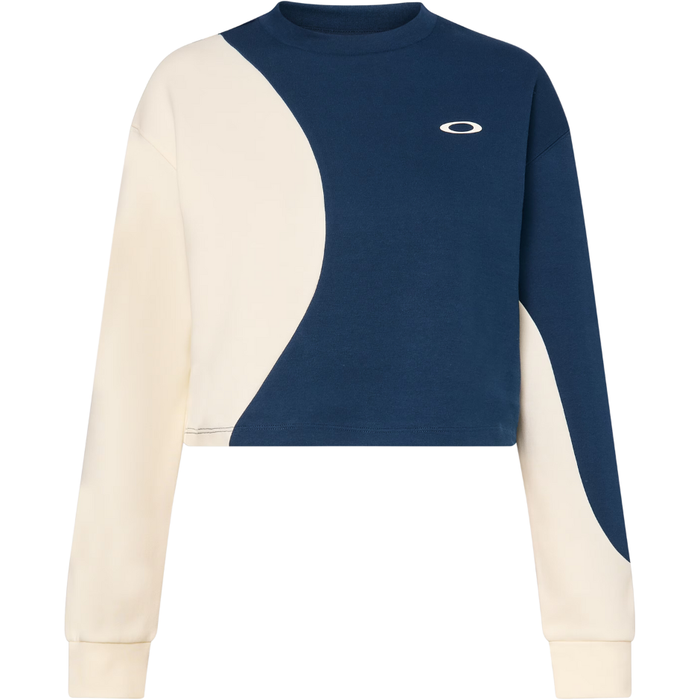 Oakley - W PURSUIT CRUISE CROP SWEATSHIRT - TEAM NAVY/ARCTIC WHITE - Crew Sweater