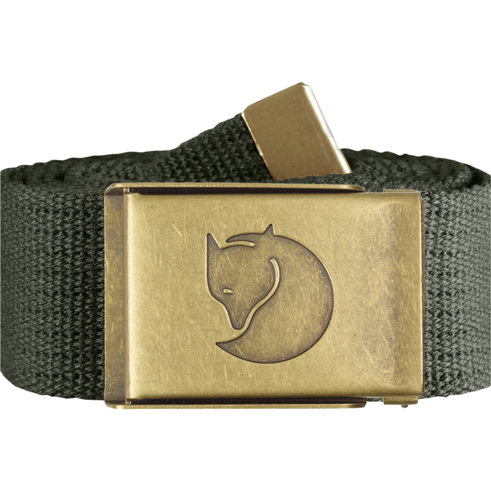 Fjällräven - Canvas Brass Belt 4 cm - Mountain Grey - Textilgürtel