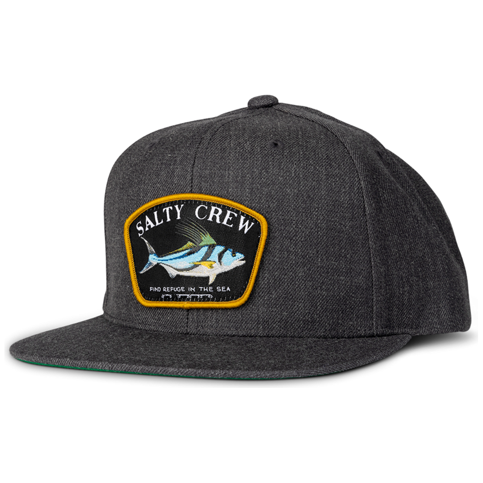 Salty Crew - ROOSTER 6 PANEL - Dark Heather Grey - Snapback Cap