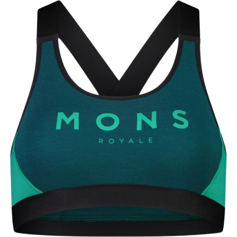 Mons Royale - Stella X-Back Bra - Evergreen / Pop Green - BH