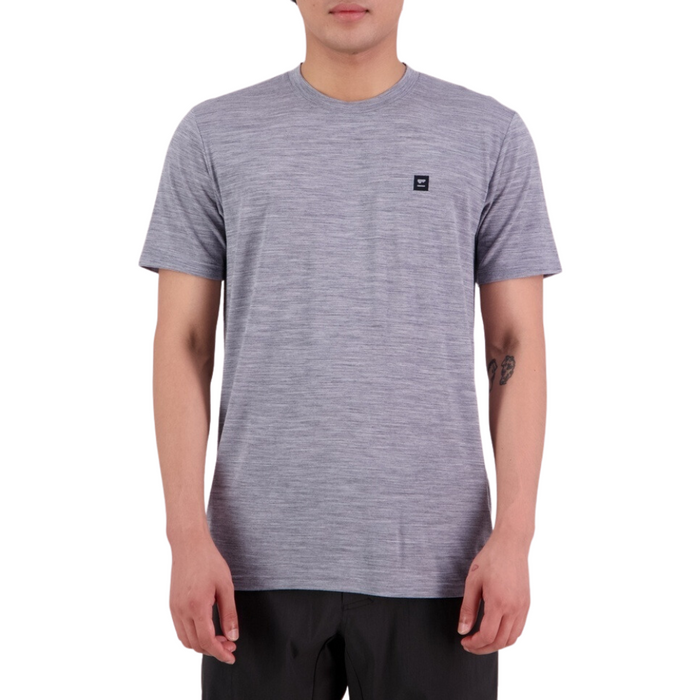 Mons Royale - Icon Merino Air-Con T-Shirt - Grey Heather - Outdoor-Shirt  Kurzarm