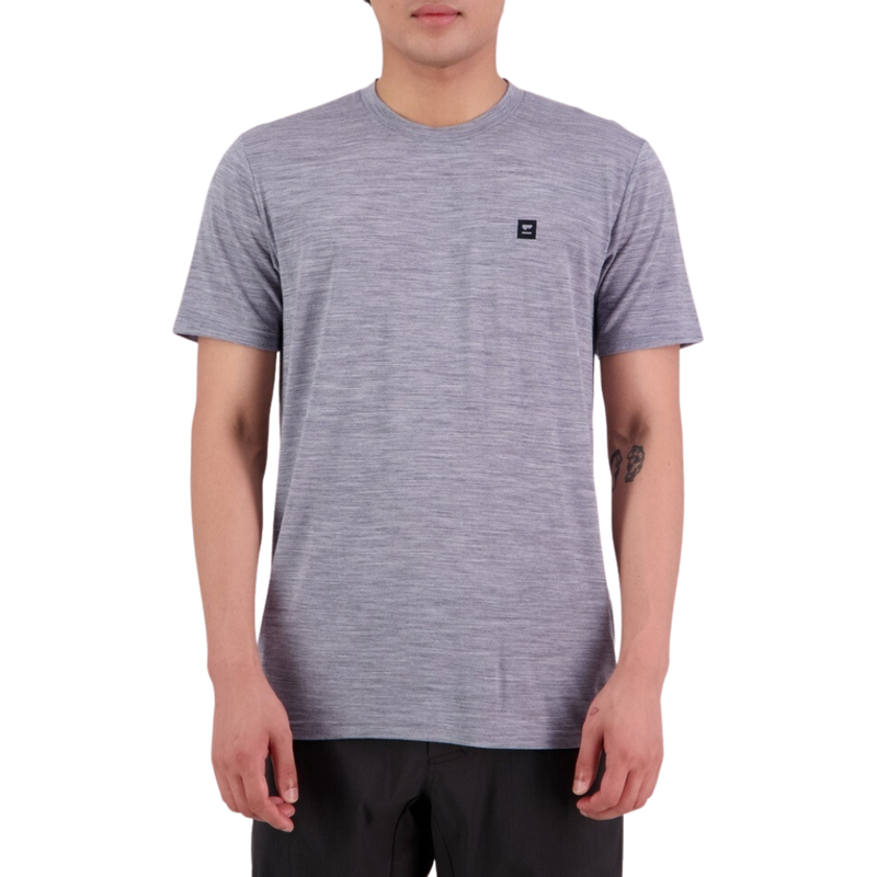 Mons Royale - Icon Merino Air-Con T-Shirt - Grey Heather - Outdoor-Shirt  Kurzarm