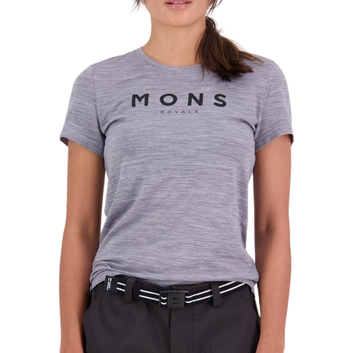 Mons Royale - Icon Merino Air-Con Tee - Grey Heather - Outdoor-Shirt  Kurzarm