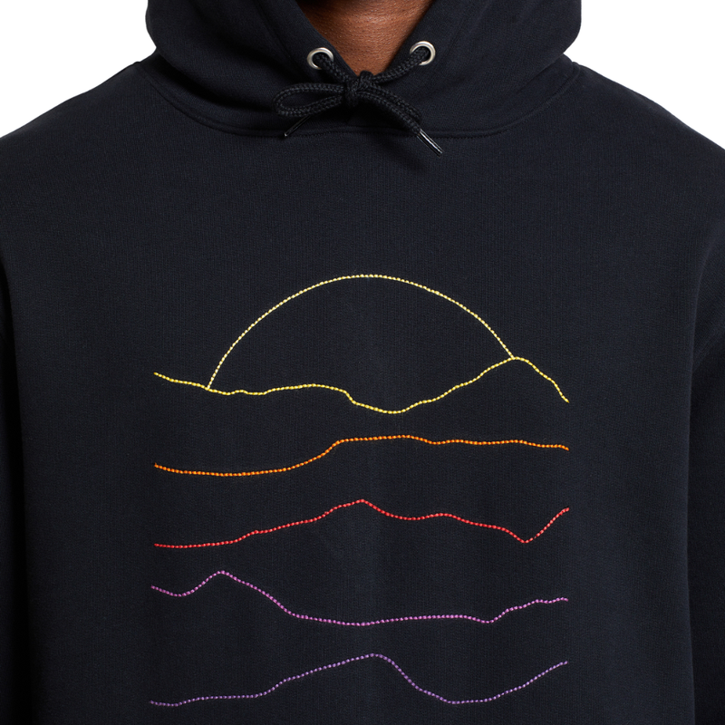 Dedicated - Hoodie Falun Sunset Lines - Black - Hoodie