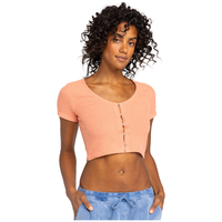 Roxy - Born With It Waffle - Terra Cotta - Crop Top