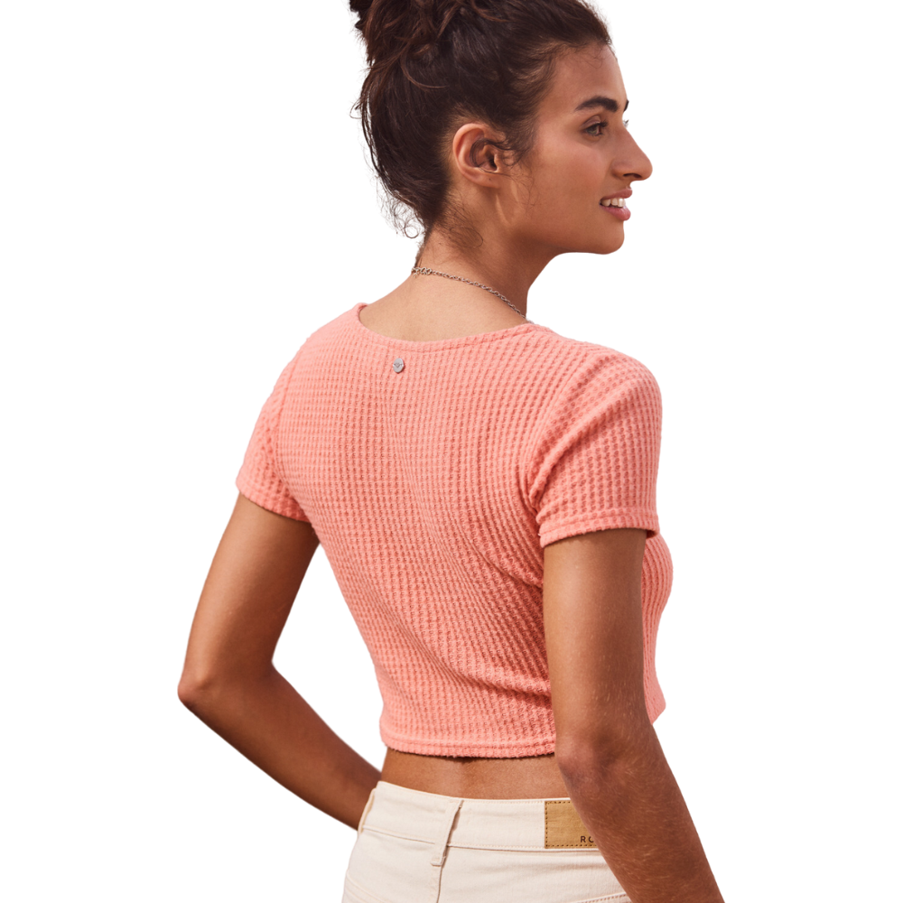 Roxy - Born With It Waffle - Terra Cotta - Crop Top