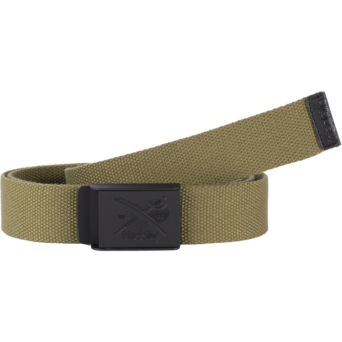 Iriedaily - Flag Rubber Belt  - warm olive - Textilgürtel