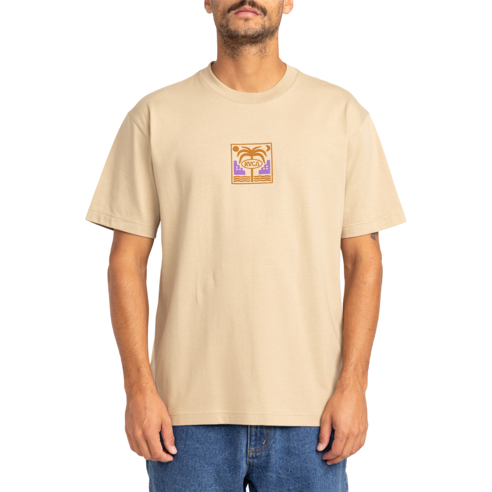 RVCA - Morocco Palms SS Tee - Khaki - T-Shirt