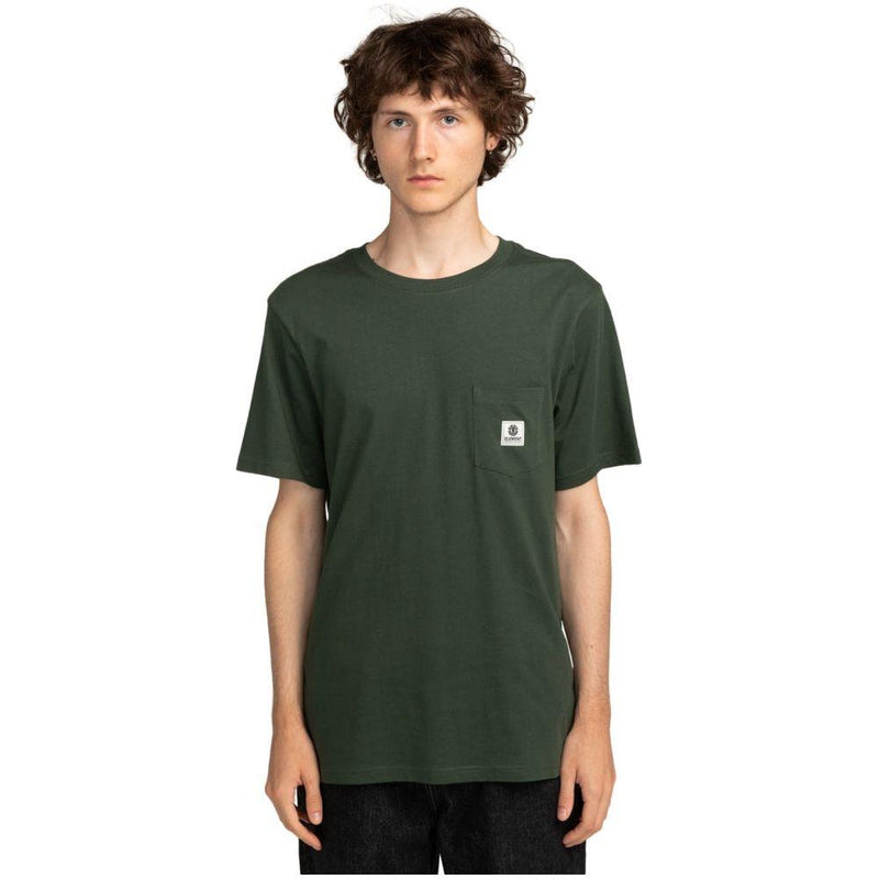 Element - Basic Pocket Label SS - Deep Forest - T-Shirt