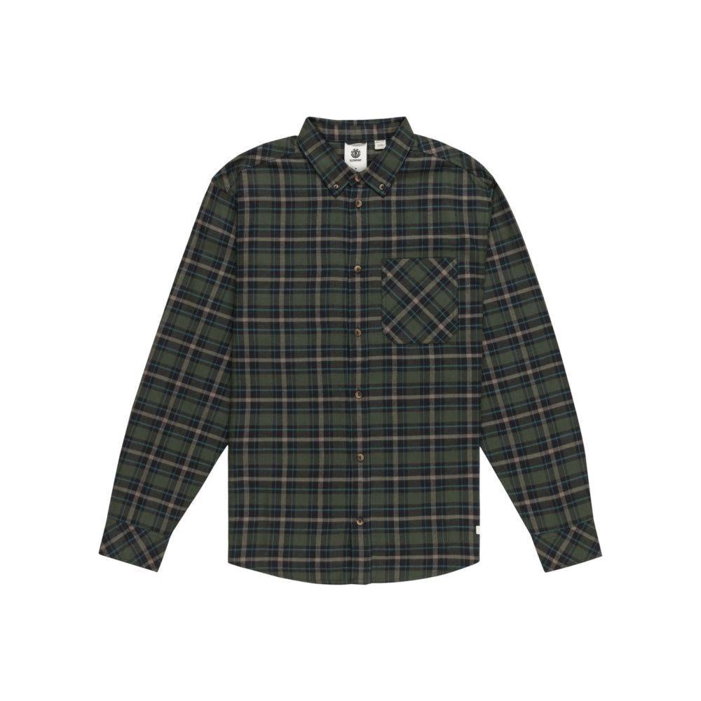 Element - Ivy LS - Deep Forest Plaid - Langarmhemd