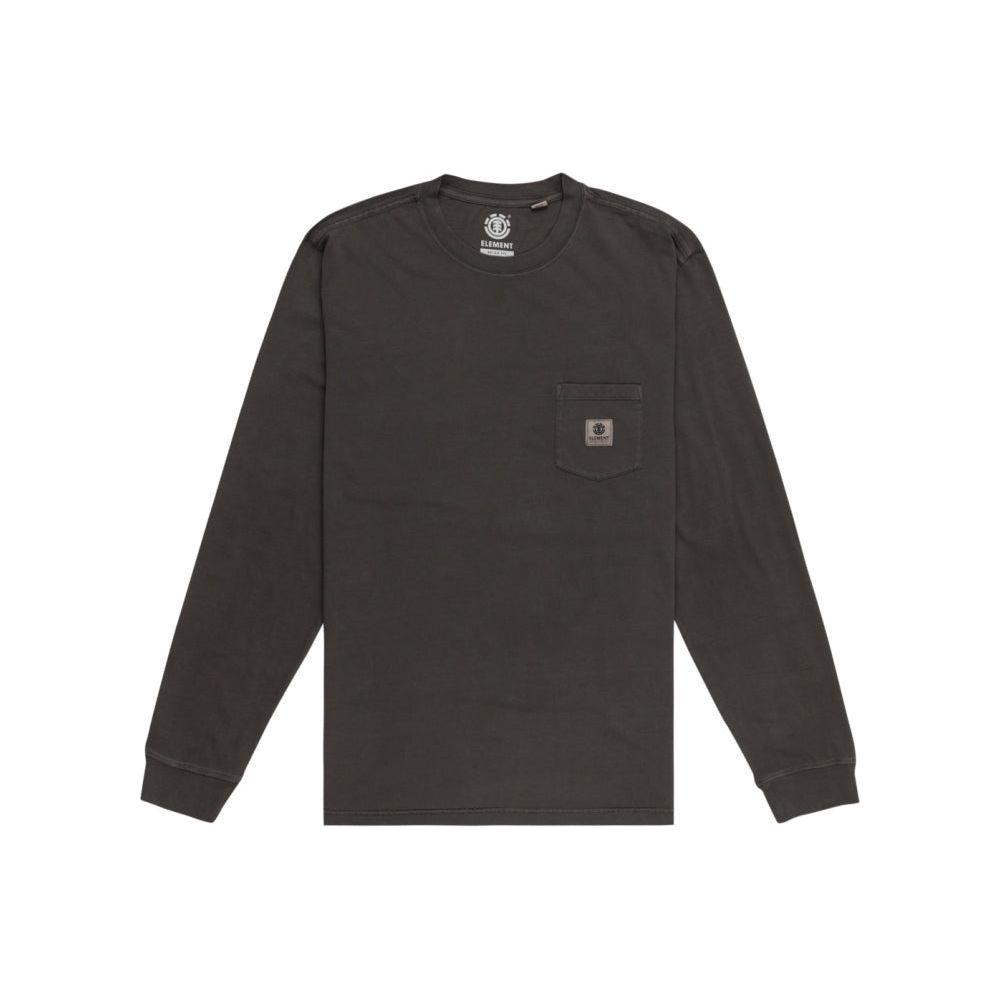 Element - Basic Pocket Pigment LS - Off Black - T-Shirt Langarm