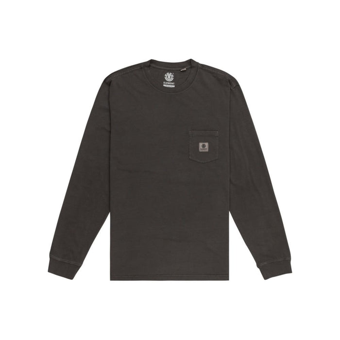 Element - Basic Pocket Pigment LS - Off Black - T-Shirt Langarm