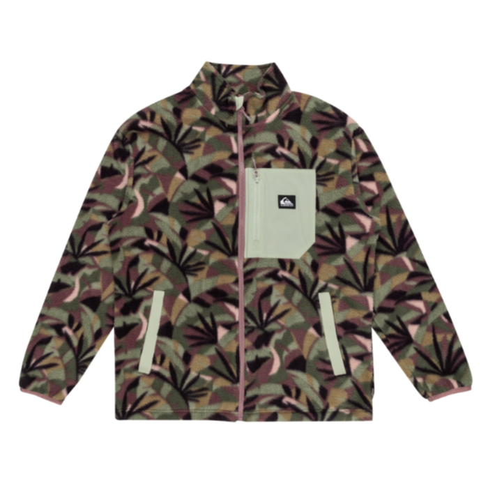 Quiksilver - Clean Coast Fz - Desert Sage Abstract Palm - Fleece Jacke