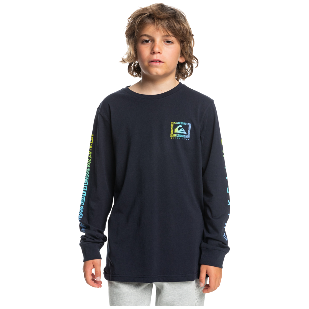 Quiksilver - Revival Ls Youth - Dark Navy - T-Shirt Langarm