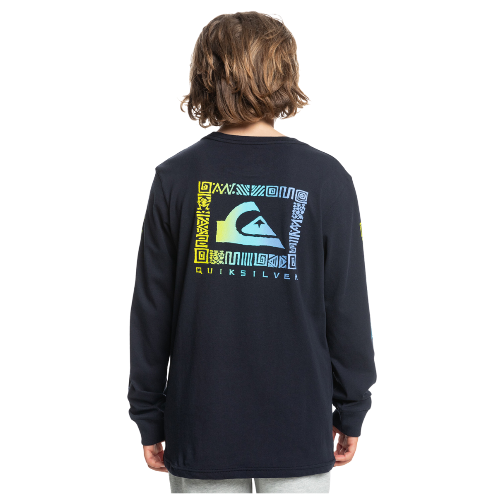 Quiksilver - Revival Ls Youth - Dark Navy - T-Shirt Langarm