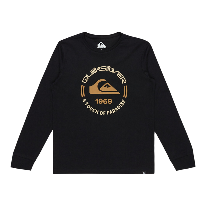 Quiksilver - Circle Logo Ls Youth - Black - T-Shirt Langarm