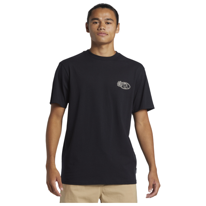 Quiksilver - Right Point Mor - Black - T-Shirt