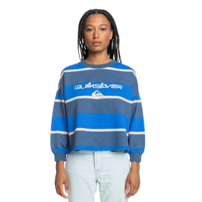 Quiksilver - Uni Bold Stripe Crew - Vintage Indigo Stripes 100 - Crew Sweater