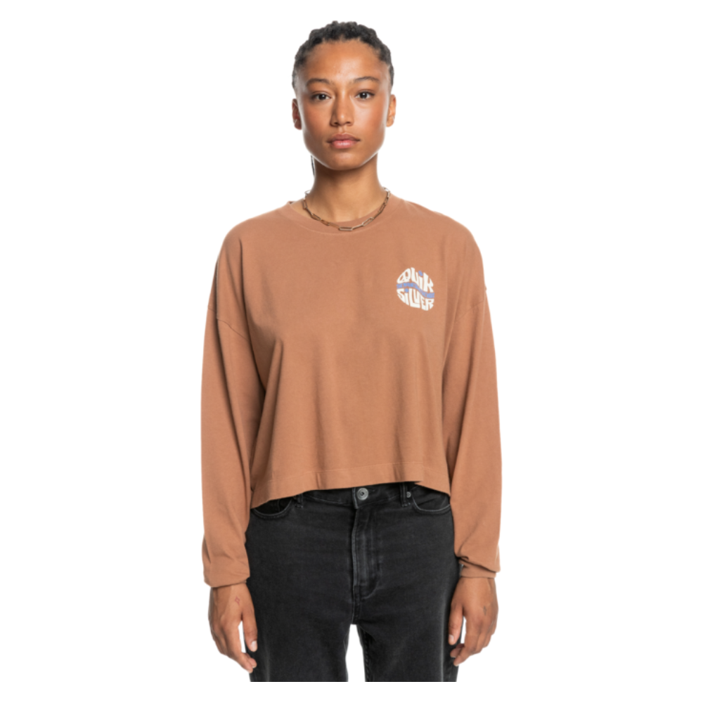 Quiksilver - Uni Oversized Ls Tee - Rawhide - T-Shirt Langarm