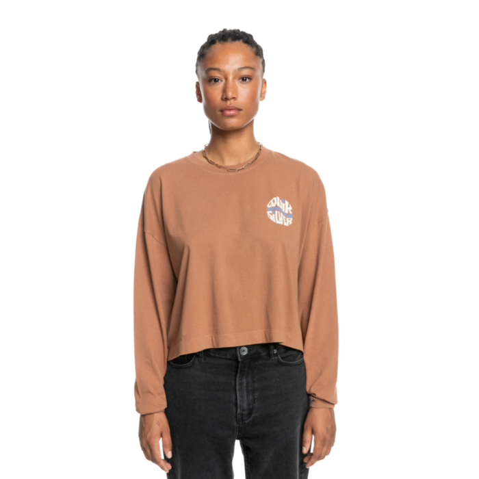 Quiksilver - Uni Oversized Ls Tee - Rawhide - T-Shirt Langarm