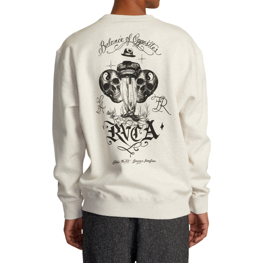 RVCA - Invisible Man Crewneck - Oatmeal Heather - Crew Sweater