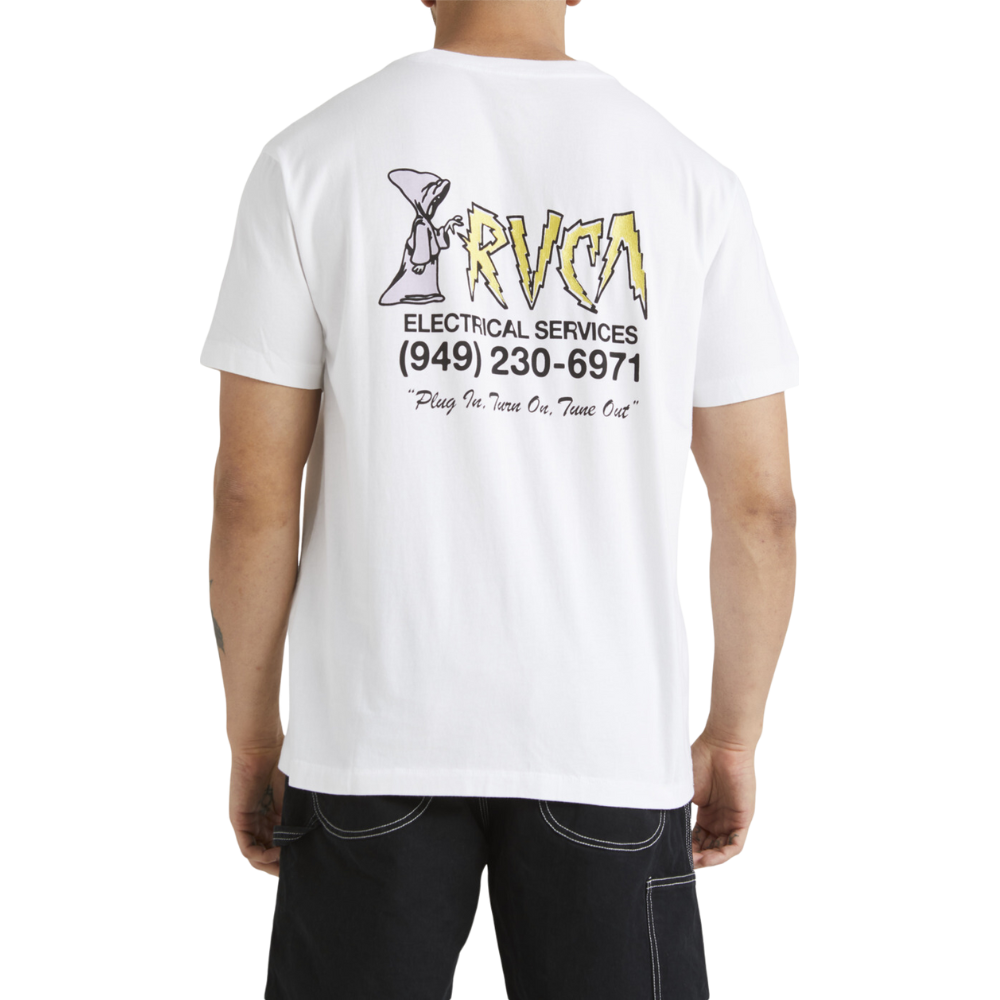 RVCA - Rvca Electrical SS Tee - White - T-Shirt