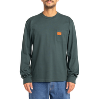 RVCA - Chainmail Pocket LS Tee - Hunter Green - T-Shirt Langarm