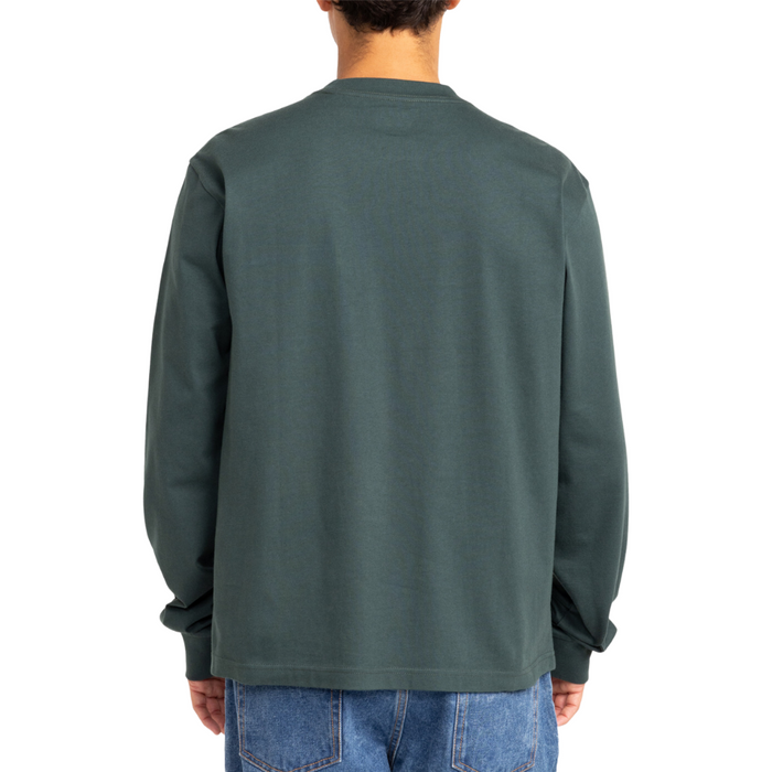 RVCA - Chainmail Pocket LS Tee - Hunter Green - T-Shirt Langarm